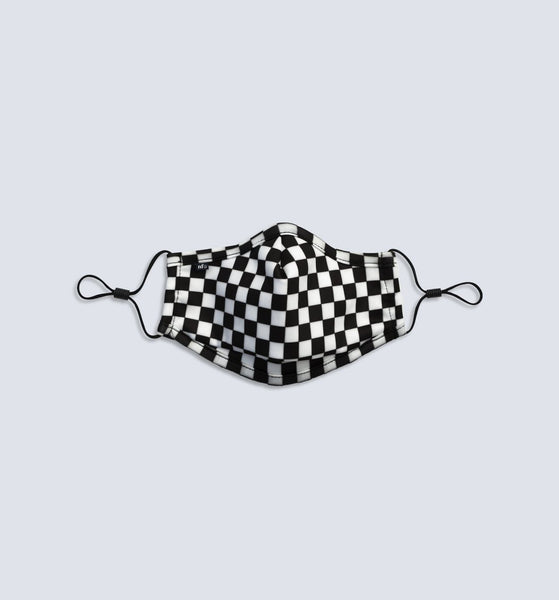 KIDS- Niice Face Mask Black Checkerboard with filter