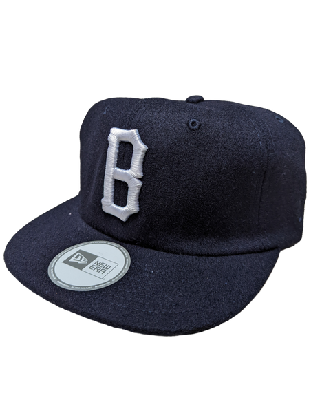 BLACK SCALE - Big B Logo Wool New Era Snapback - NAVY (D6)