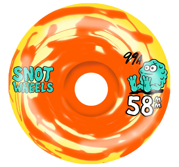 Snot Team Yellow/Orange Swirl 58mm 99a Connical