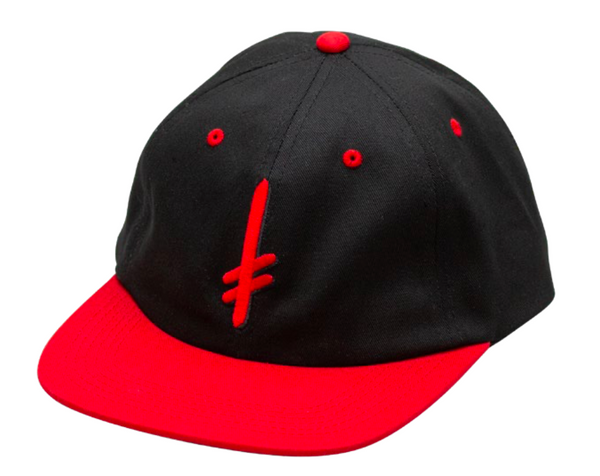 Gang Logo Snapback - BLACK/RED