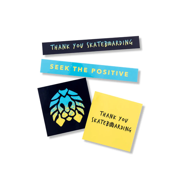 Thank You Skateboarding Stickers - 4 Pack