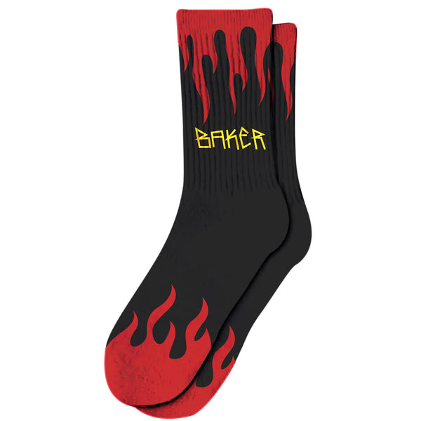 Flames BLK Socks